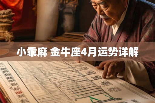 小乖麻 金牛座4月运势详解 小乖麻 金牛座4月运势详解