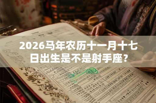 2026马年农历十一月十七日出生是不是射手座？