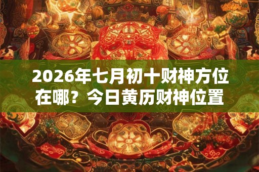 2026年七月初十财神方位在哪？今日黄历财神位置