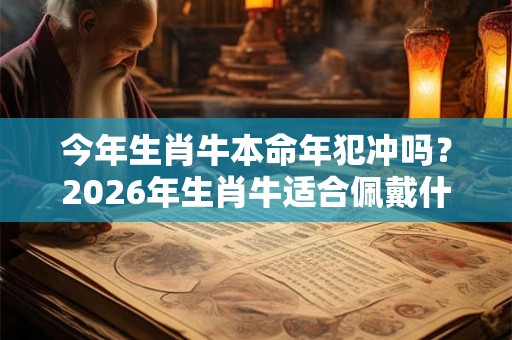 今年生肖牛本命年犯冲吗？2026年生肖牛适合佩戴什么？