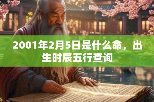 2001年2月5日是什么命，出生时辰五行查询