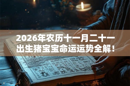 2026年农历十一月二十一出生猪宝宝命运运势全解！