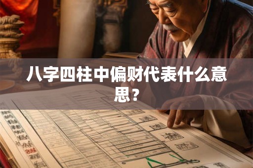 八字四柱中偏财代表什么意思? 八字四柱中偏财代表什么意思?