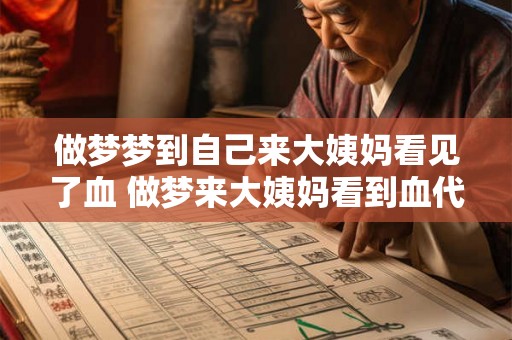 做梦梦到自己来大姨妈看见了血 做梦来大姨妈看到血代表什么 做梦梦到自己来大姨妈看见了血 做梦来大姨妈看到血代表什么