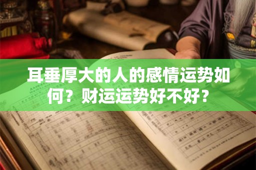 耳垂厚大的人的感情运势如何？财运运势好不好？