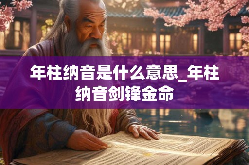 年柱纳音是什么意思_年柱纳音剑锋金命