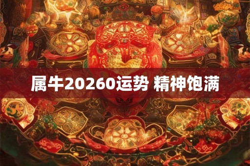 属牛20260运势 精神饱满 属牛20260运势 精神饱满