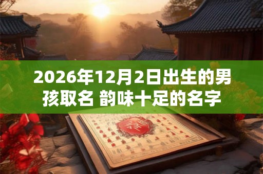 2026年12月2日出生的男孩取名 韵味十足的名字 2026年12月2日出生的男孩取名 韵味十足的名字