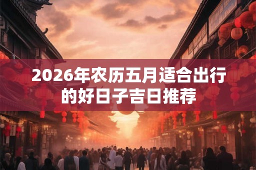 2026年农历五月适合出行的好日子吉日推荐