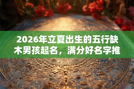 2026年立夏出生的五行缺木男孩起名，满分好名字推荐