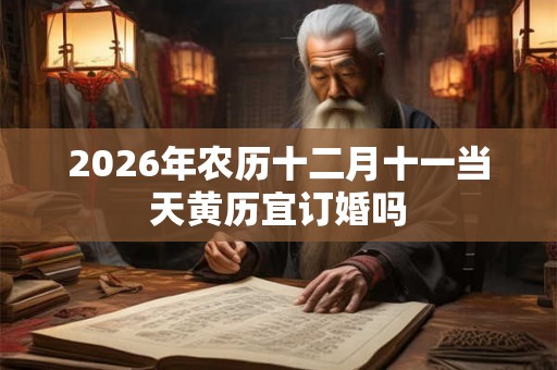 2026年农历十二月十一当天黄历宜订婚吗