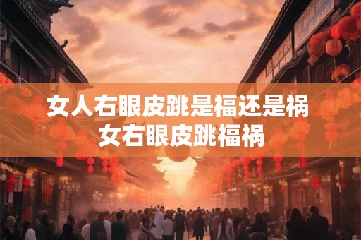 女人右眼皮跳是福还是祸 女右眼皮跳福祸