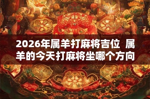 2026年属羊打麻将吉位 属羊的今天打麻将坐哪个方向最好 2026年属羊打麻将吉位 属羊的今天打麻将坐哪个方向最好