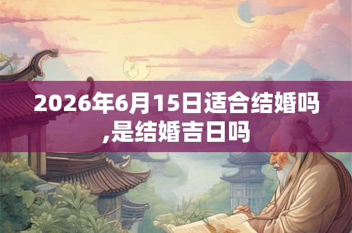 2026年6月15日适合结婚吗,是结婚吉日吗
