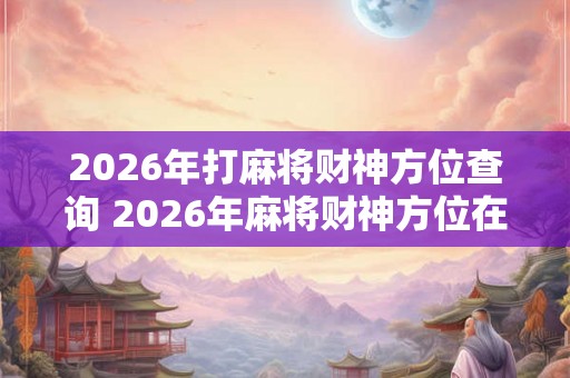 2026年打麻将财神方位查询 2026年麻将财神方位在哪 2026年打麻将财神方位查询 2026年麻将财神方位在哪