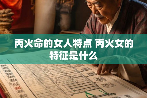 丙火命的女人特点 丙火女的特征是什么