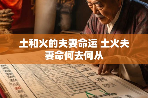土和火的夫妻命运 土火夫妻命何去何从 土和火的夫妻命运 土火夫妻命何去何从
