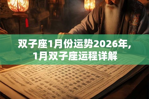 双子座1月份运势2026年,1月双子座运程详解 双子座1月份运势2026年,1月双子座运程详解