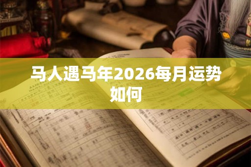 马人遇马年2026每月运势如何