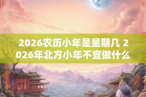 2026农历小年是星期几 2026年北方小年不宜做什么