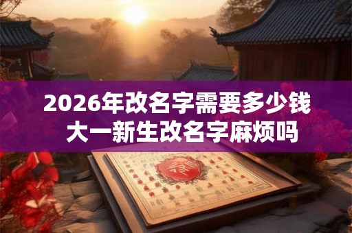 2026年改名字需要多少钱  大一新生改名字麻烦吗