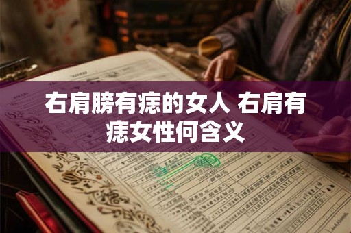 右肩膀有痣的女人 右肩有痣女性何含义