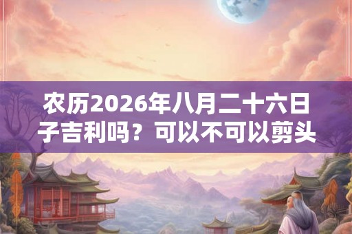 农历2026年八月二十六日子吉利吗？可以不可以剪头发？