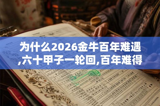 为什么2026金牛百年难遇,六十甲子一轮回,百年难得一遇