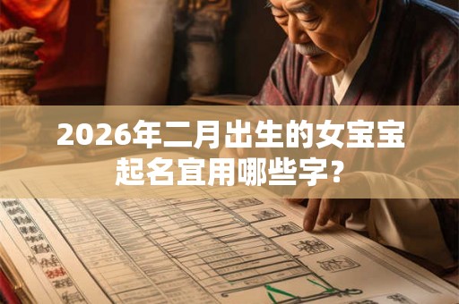 2026年二月出生的女宝宝起名宜用哪些字？