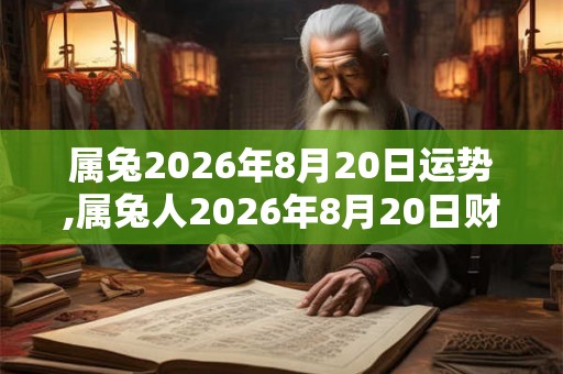 属兔2026年8月20日运势,属兔人2026年8月20日财运,生肖兔2026年8月20日运势