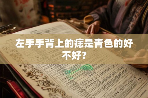 左手手背上的痣是青色的好不好? 左手手背上的痣是青色的好不好?
