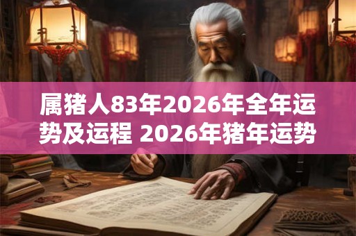 属猪人83年2026年全年运势及运程 2026年猪年运势如何