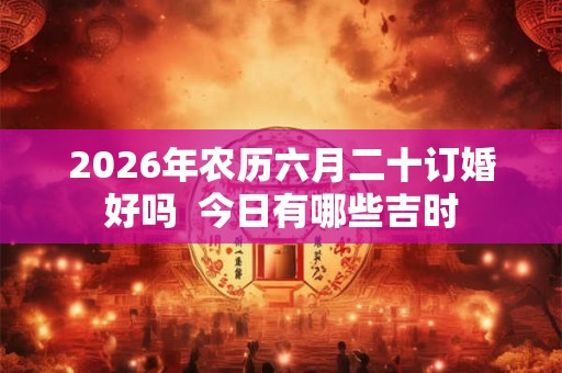 2026年农历六月二十订婚好吗  今日有哪些吉时