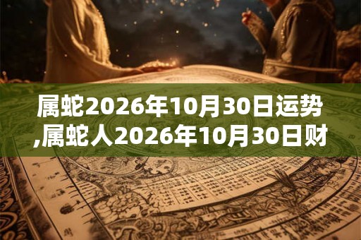 属蛇2026年10月30日运势,属蛇人2026年10月30日财运,生肖蛇2026年10月30日运势