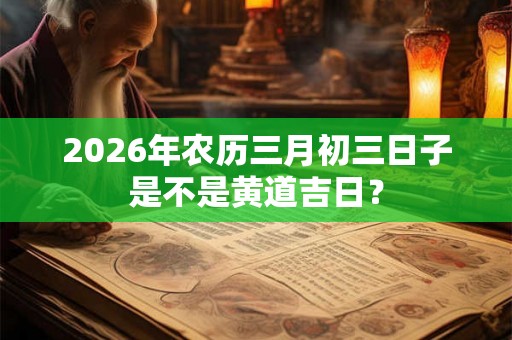 2026年农历三月初三日子是不是黄道吉日？