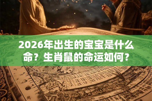 2026年出生的宝宝是什么命？生肖鼠的命运如何？
