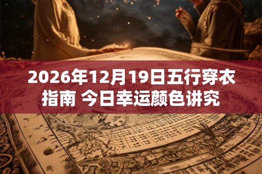 2026年12月19日五行穿衣指南 今日幸运颜色讲究 2026年12月19日五行穿衣指南 今日幸运颜色讲究