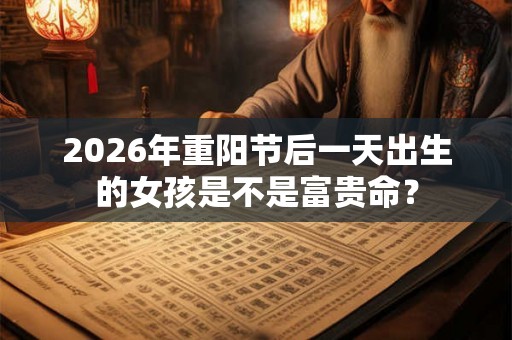 2026年重阳节后一天出生的女孩是不是富贵命? 2026年重阳节后一天出生的女孩是不是富贵命?