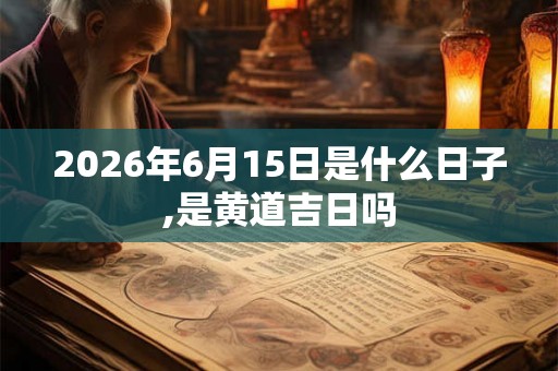 2026年6月15日是什么日子,是黄道吉日吗