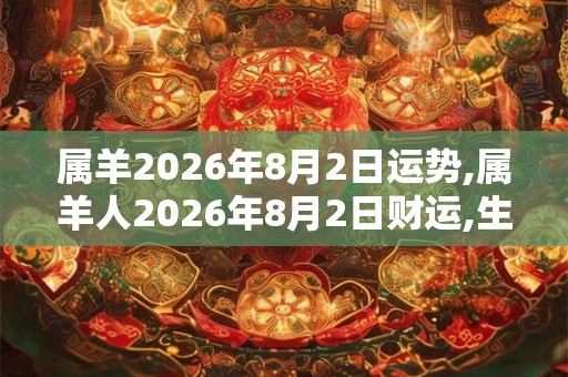 属羊2026年8月2日运势,属羊人2026年8月2日财运,生肖羊2026年8月2日运势