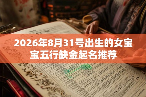 2026年8月31号出生的女宝宝五行缺金起名推荐