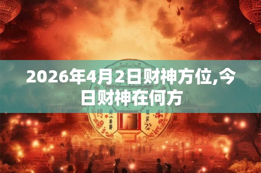 2026年4月2日财神方位,今日财神在何方