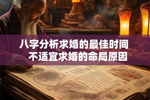 八字分析求婚的最佳时间   不适宜求婚的命局原因