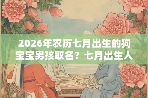 2026年农历七月出生的狗宝宝男孩取名？七月出生人的性格特点