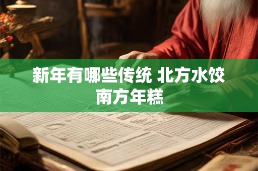 新年有哪些传统 北方水饺南方年糕