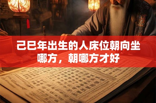 己巳年出生的人床位朝向坐哪方，朝哪方才好