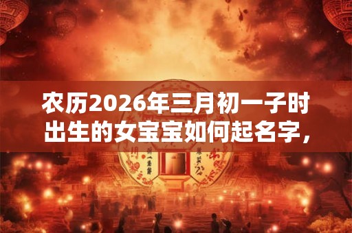 农历2026年三月初一子时出生的女宝宝如何起名字，五行属什么