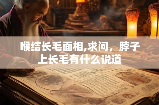 喉结长毛面相,求问，脖子上长毛有什么说道