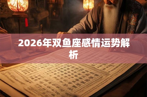 2026年双鱼座感情运势解析