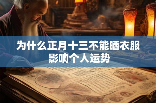 为什么正月十三不能晒衣服 影响个人运势